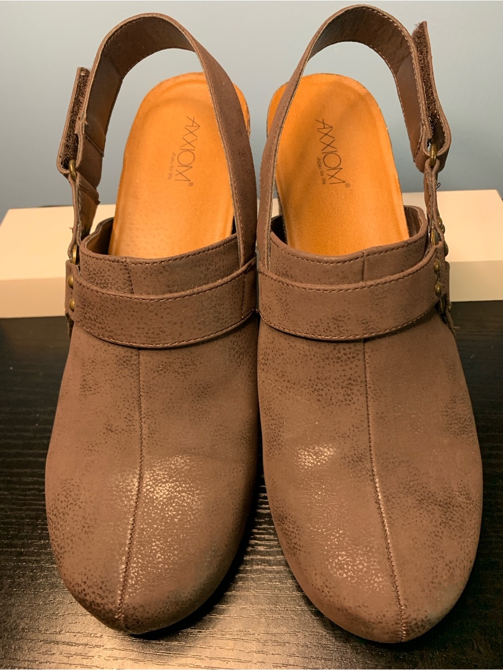 Axxiom Fanatic Brown Women's Slingback Clogs